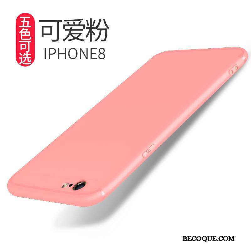 iPhone 8 Coque Étui Fluide Doux Rouge Silicone Protection Tendance