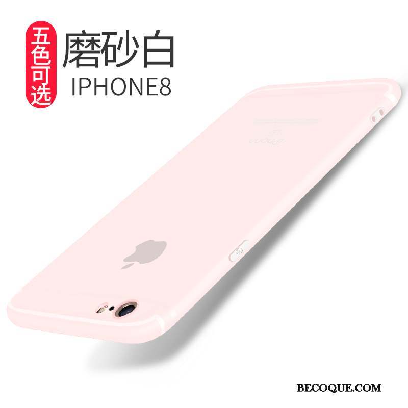 iPhone 8 Coque Étui Fluide Doux Rouge Silicone Protection Tendance