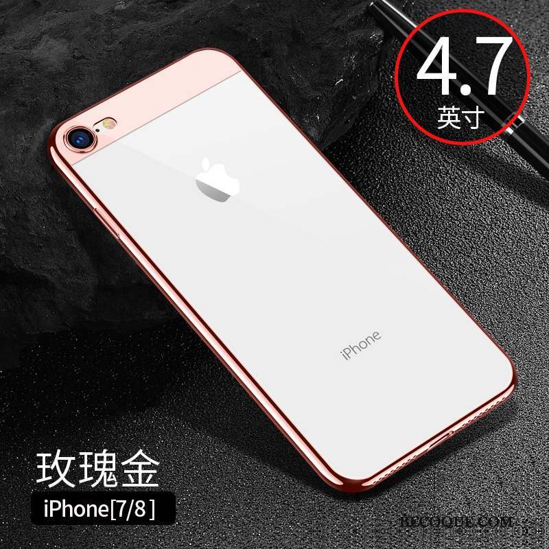 iPhone 8 Coque Étui Fluide Doux Transparent Silicone Incassable