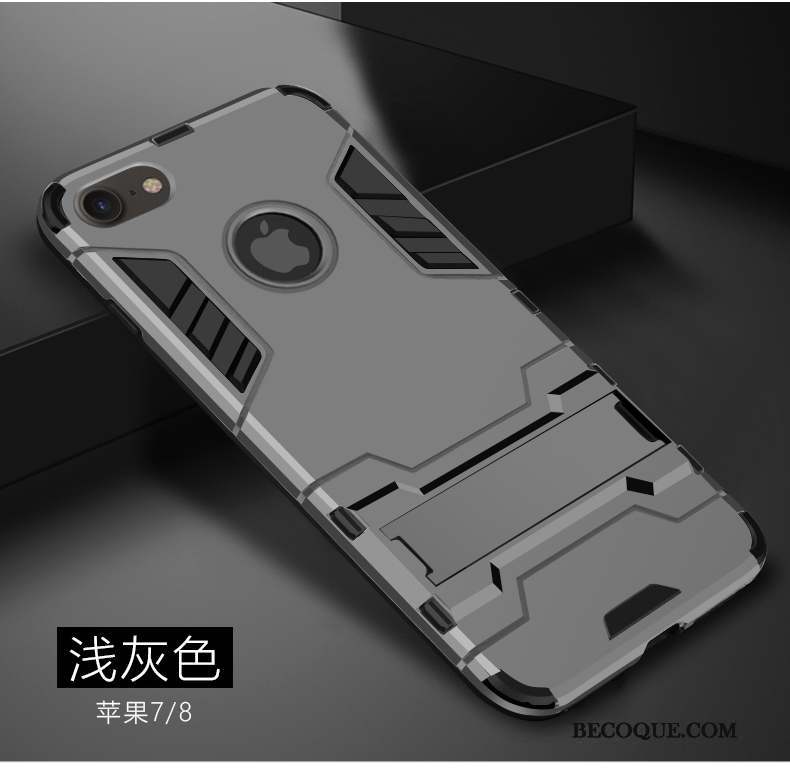 iPhone 8 Créatif Coque De Téléphone Incassable Étui Fluide Doux Gris