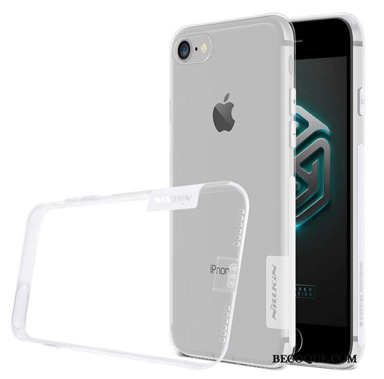 iPhone 8 Fluide Doux Coque Bleu Transparent Étui Carte