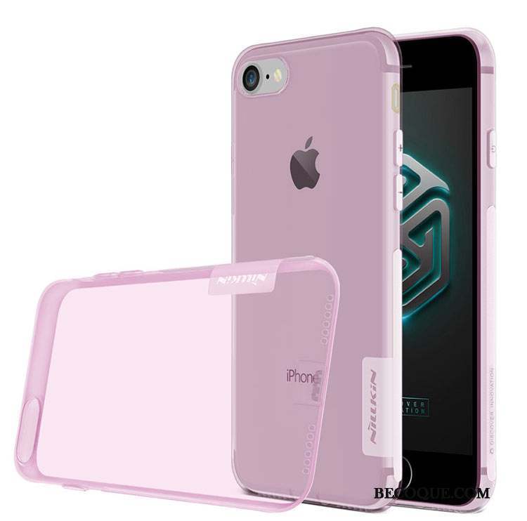 iPhone 8 Fluide Doux Coque Bleu Transparent Étui Carte