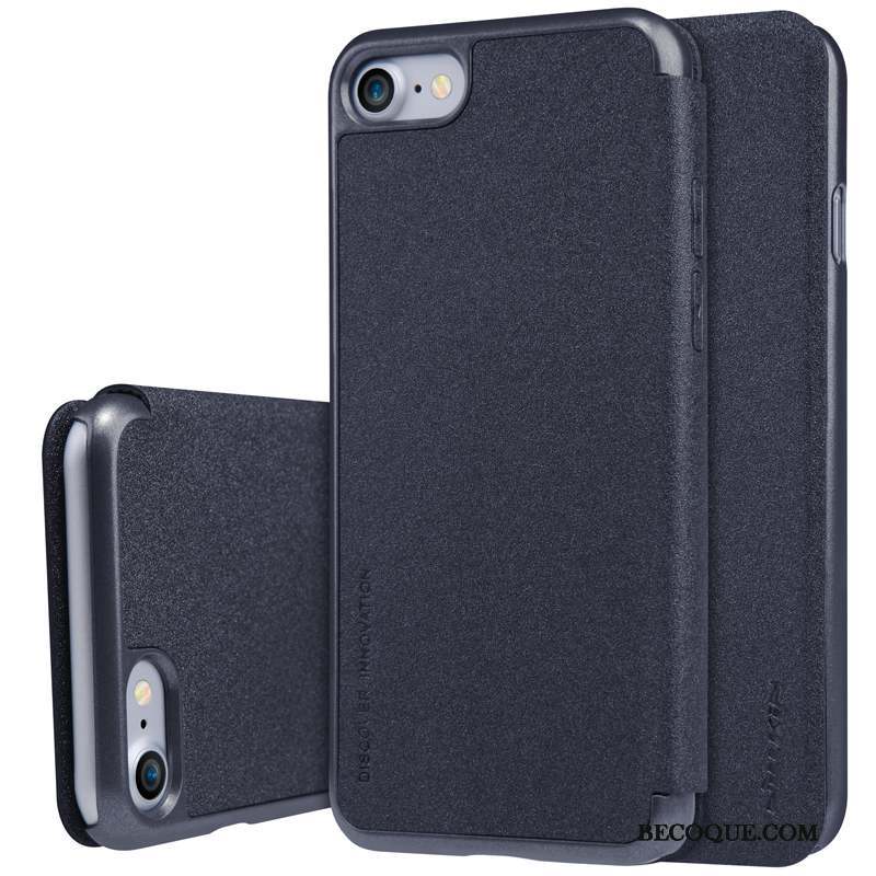 iPhone 8 Housse Étui En Cuir Téléphone Portable Bleu Coque De Téléphone Protection