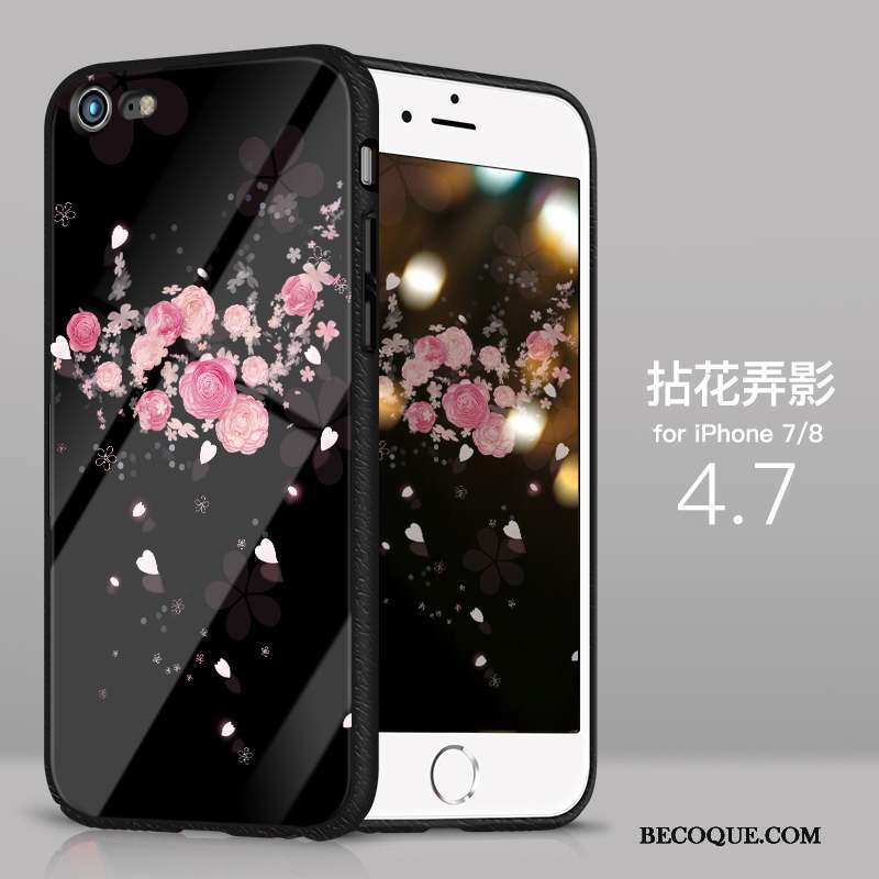 iPhone 8 Incassable Silicone Coque De Téléphone Tout Compris Net Rouge Étui