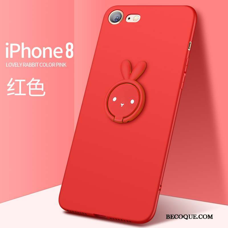 iPhone 8 Incassable Étui Silicone Créatif Rouge Coque De Téléphone