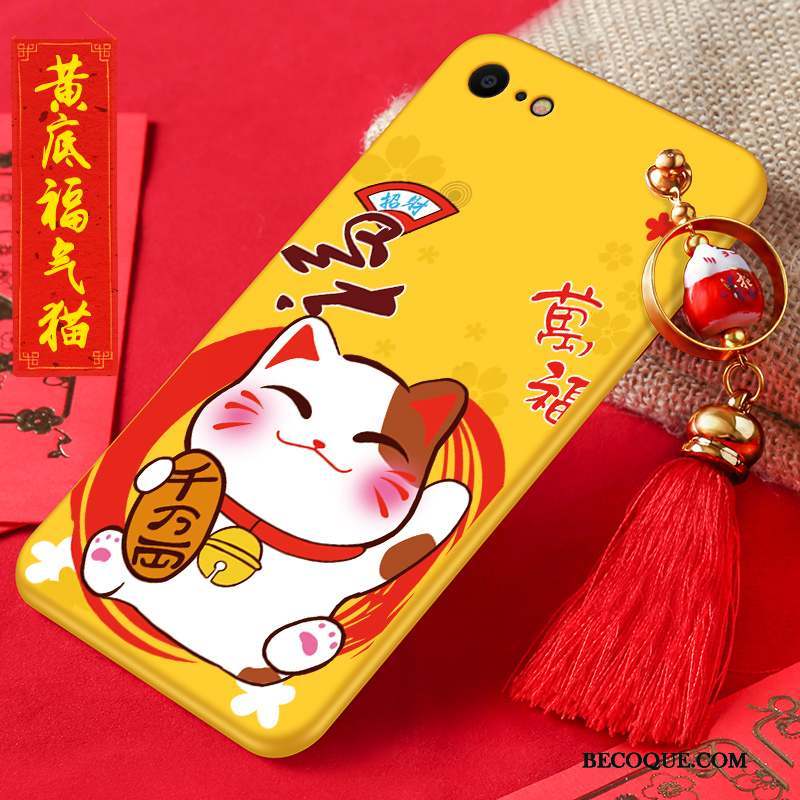 iPhone 8 Nouveau Silicone Dessin Animé Rouge Fluide Doux Coque De Téléphone