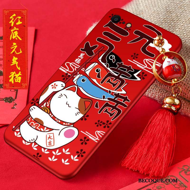 iPhone 8 Nouveau Silicone Dessin Animé Rouge Fluide Doux Coque De Téléphone