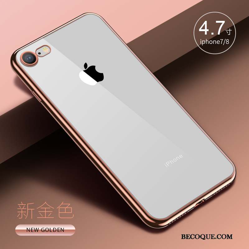 iPhone 8 Or Rose Tout Compris Coque De Téléphone Très Mince Transparent Incassable