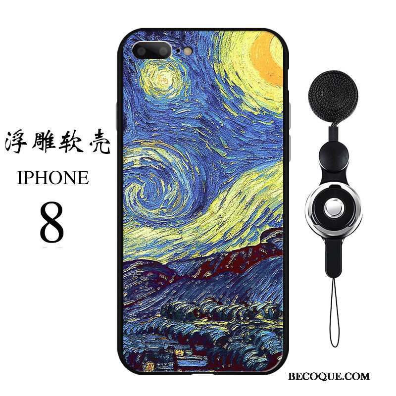 iPhone 8 Personnalité Coque De Téléphone Créatif Fluide Doux Incassable Tout Compris