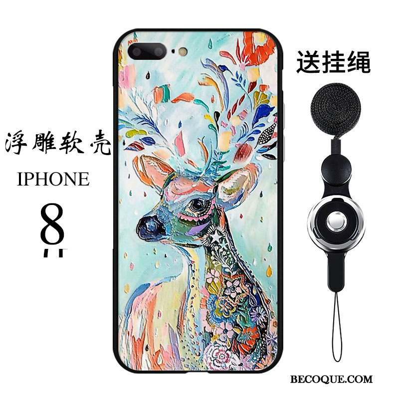 iPhone 8 Personnalité Coque De Téléphone Créatif Fluide Doux Incassable Tout Compris