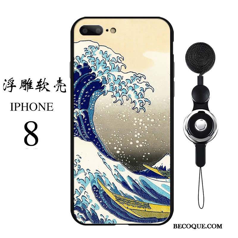 iPhone 8 Personnalité Coque De Téléphone Créatif Fluide Doux Incassable Tout Compris