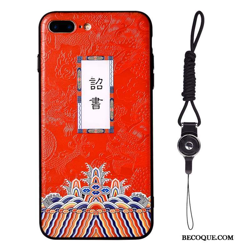 iPhone 8 Plus Coque Créatif Marque De Tendance Vent Amoureux Personnalité Rouge