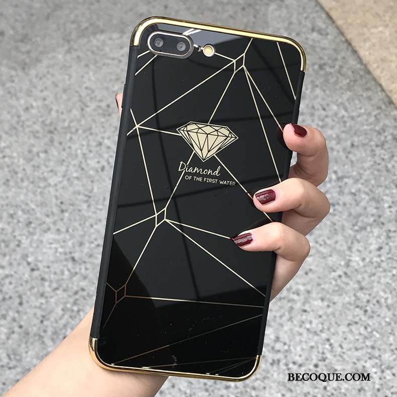 iPhone 8 Plus Coque De Téléphone Marque De Tendance Miroir Tout Compris Noir Protection