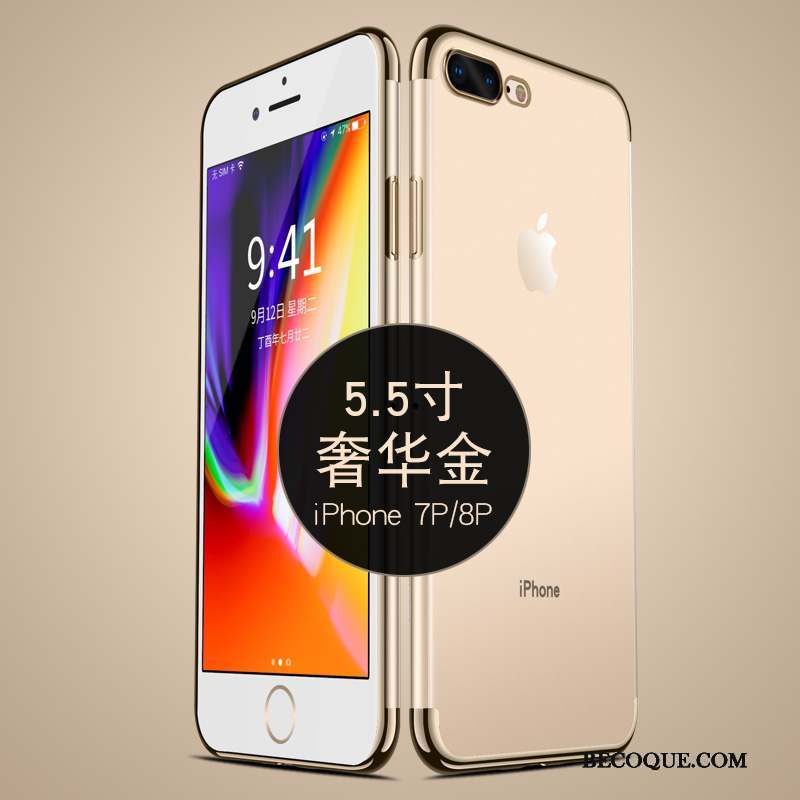 iPhone 8 Plus Coque De Téléphone Silicone Transparent Fluide Doux Tout Compris Très Mince