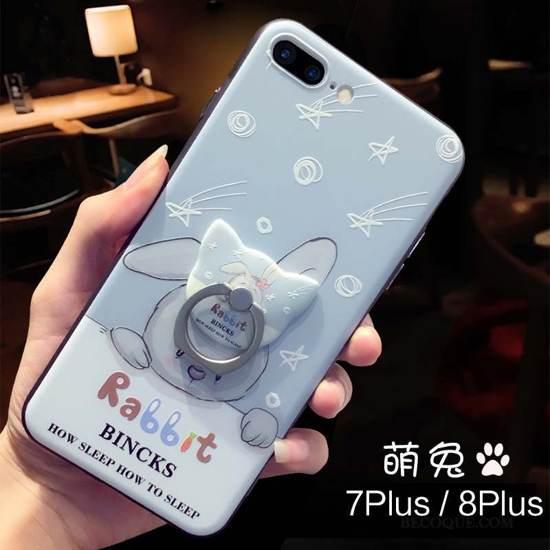 iPhone 8 Plus Coque Incassable Amoureux Gaufrage Silicone Nouveau Dessin Animé