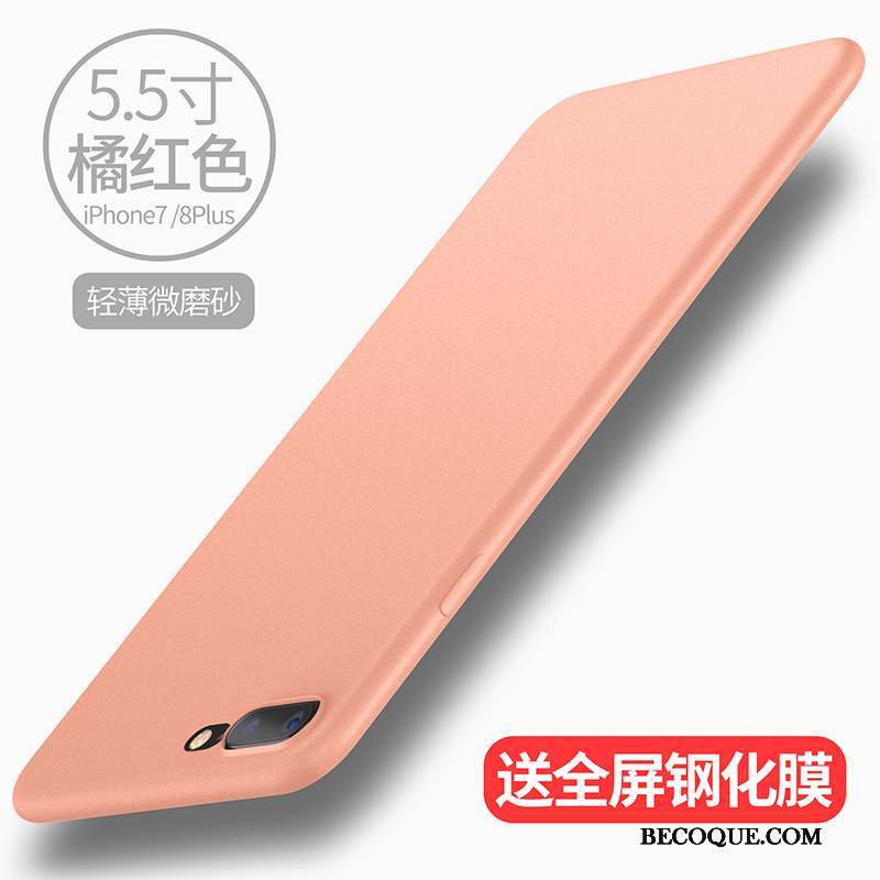 iPhone 8 Plus Coque Nouveau Délavé En Daim Très Mince Étui Vert Fluide Doux