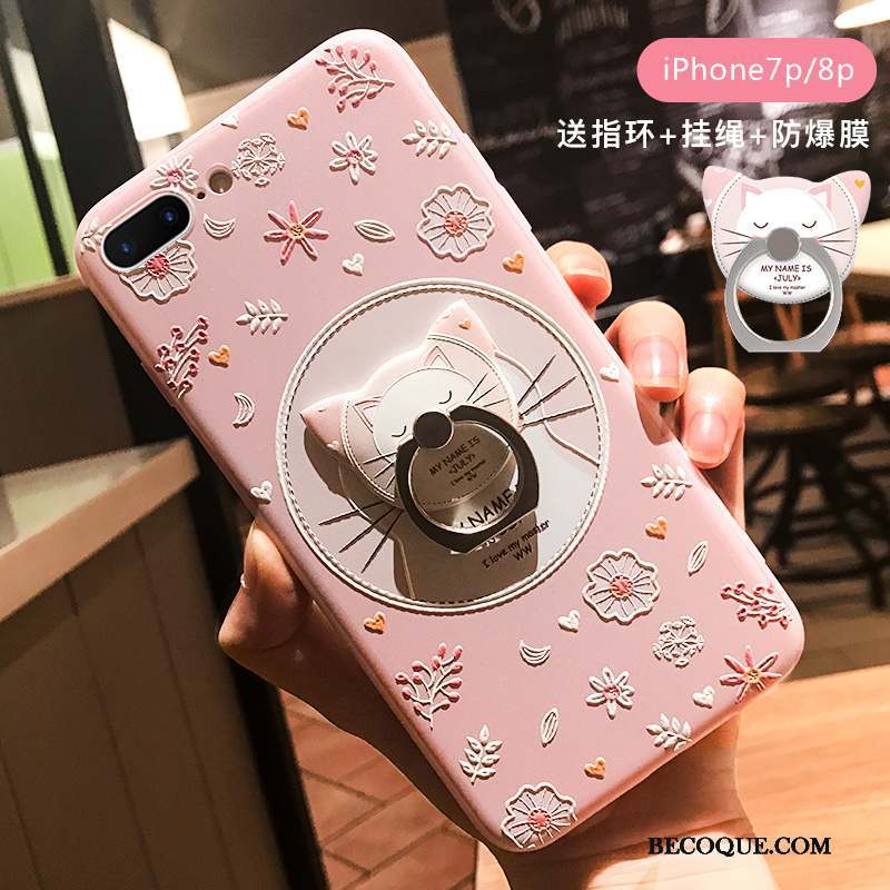 iPhone 8 Plus Coque Nouveau Personnalité Dessin Animé Amoureux Charmant Tout Compris