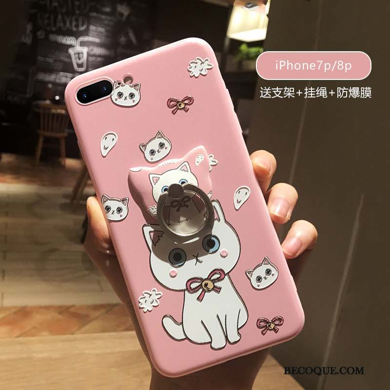 iPhone 8 Plus Coque Nouveau Personnalité Dessin Animé Amoureux Charmant Tout Compris