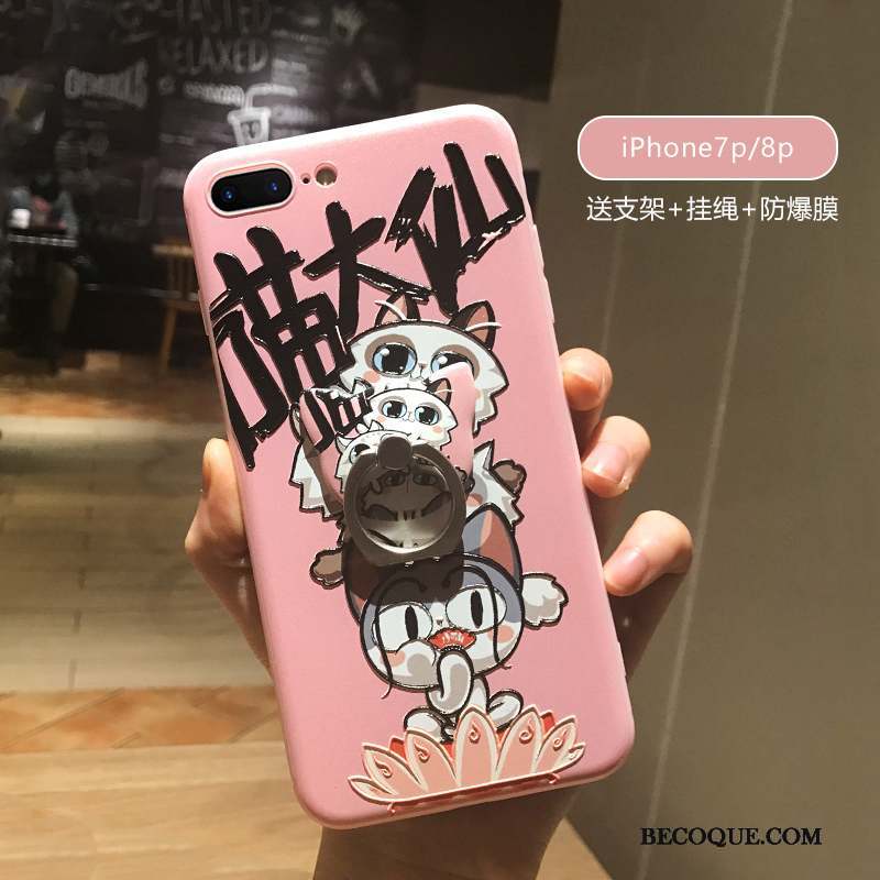 iPhone 8 Plus Coque Nouveau Personnalité Dessin Animé Amoureux Charmant Tout Compris