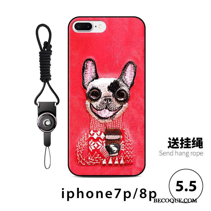 iPhone 8 Plus Coque Tout Compris Nouveau Mignonne Chiens Charmant Tendance