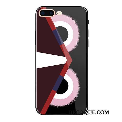 iPhone 8 Plus Coque Tout Compris Tendance Fluide Doux Incassable Verre Créatif