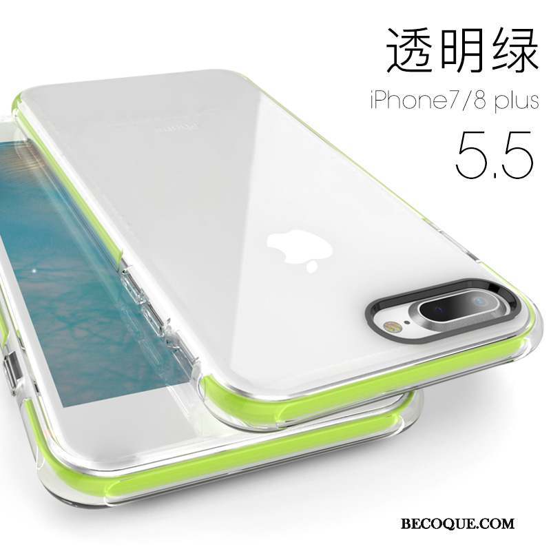 iPhone 8 Plus Coque Transparent Fluide Doux Incassable Tout Compris Silicone Nouveau