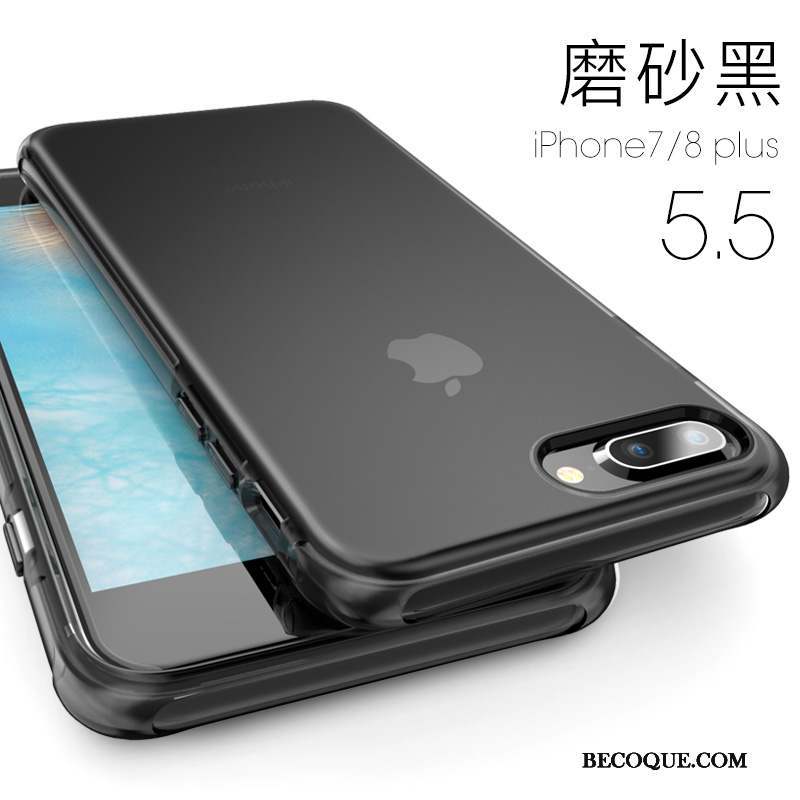 iPhone 8 Plus Coque Transparent Fluide Doux Incassable Tout Compris Silicone Nouveau
