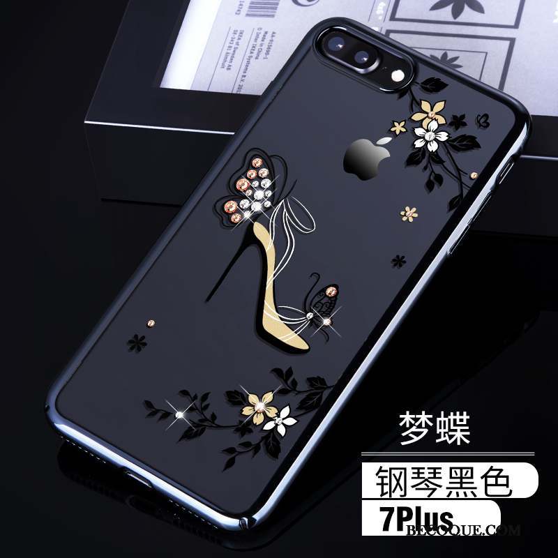 iPhone 8 Plus Coque Transparent Luxe Étui Nouveau Difficile Strass