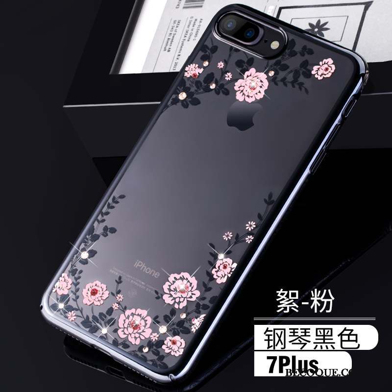 iPhone 8 Plus Coque Transparent Luxe Étui Nouveau Difficile Strass