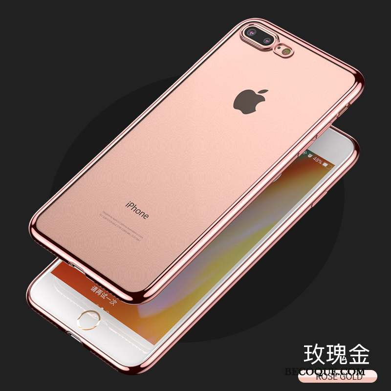 iPhone 8 Plus Coque Transparent Étui Fluide Doux Très Mince Silicone Personnalité