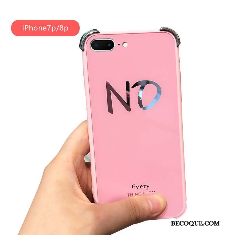 iPhone 8 Plus Coque Élégant Tendance Europe Tout Compris Rouge Miroir