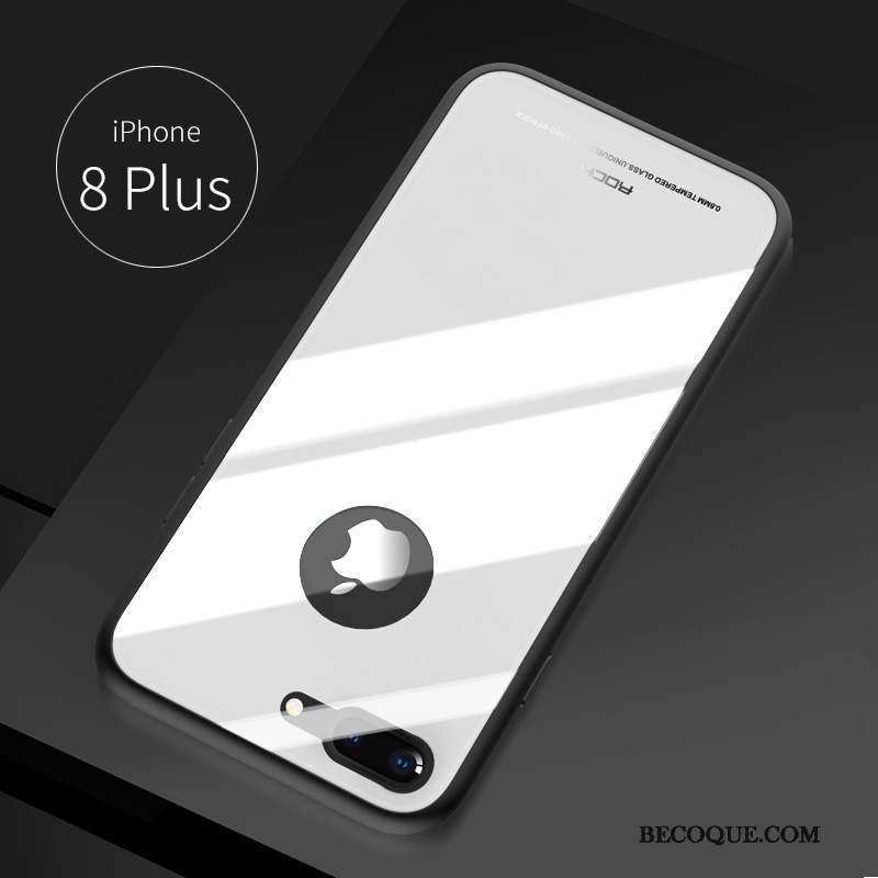 iPhone 8 Plus Coque Étui Fluide Doux Noir Tendance Difficile Tout Compris
