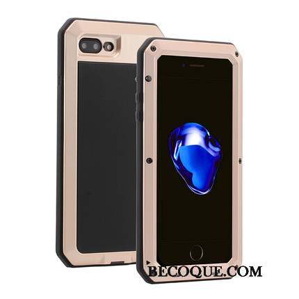 iPhone 8 Plus Créatif Noir Coque De Téléphone Armure Incassable Métal