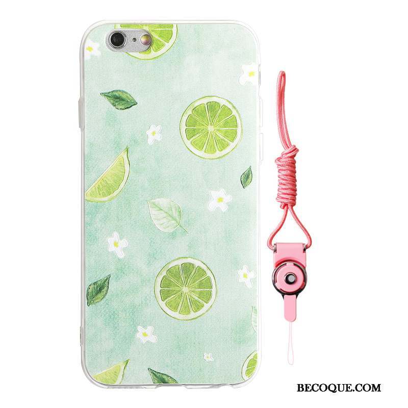 iPhone 8 Plus Fluide Doux Citron Coque De Téléphone Transparent Vert Original