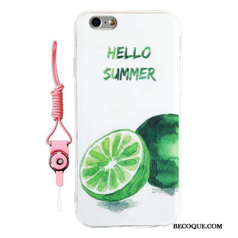 iPhone 8 Plus Fluide Doux Citron Coque De Téléphone Transparent Vert Original