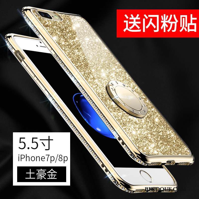iPhone 8 Plus Fluide Doux Une Agrafe Incassable Jaune Coque De Téléphone Silicone