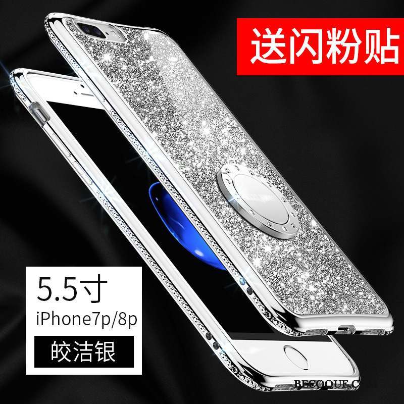 iPhone 8 Plus Fluide Doux Une Agrafe Incassable Jaune Coque De Téléphone Silicone