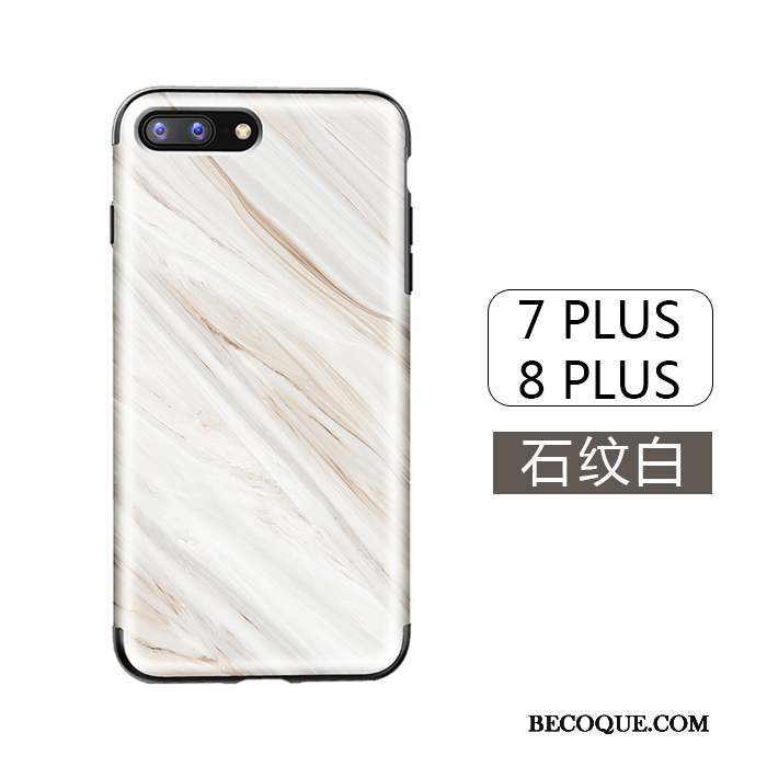 iPhone 8 Plus Grain De Bois Silicone Incassable Tout Compris Noir Coque De Téléphone