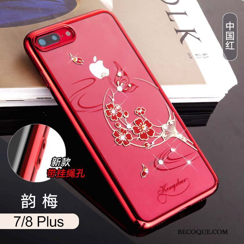 iPhone 8 Plus Marque De Tendance Incassable Étui Coque De Téléphone Tout Compris Rouge