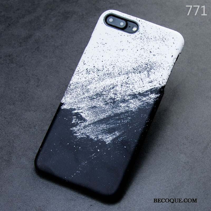 iPhone 8 Plus Nouveau Coque De Téléphone Incassable Délavé En Daim Tendance Bleu