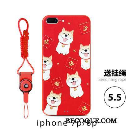 iPhone 8 Plus Nouveau Incassable Rouge Coque De Téléphone De Fête Amoureux