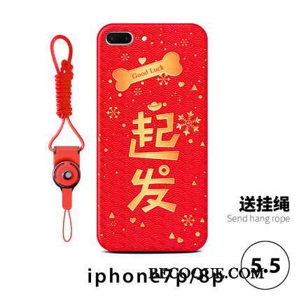 iPhone 8 Plus Nouveau Incassable Rouge Coque De Téléphone De Fête Amoureux