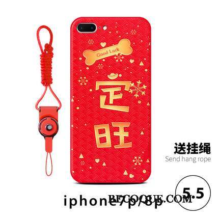 iPhone 8 Plus Nouveau Incassable Rouge Coque De Téléphone De Fête Amoureux