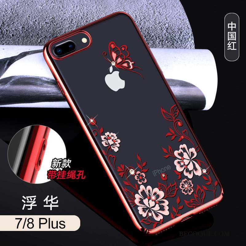 iPhone 8 Plus Nouveau Luxe Tendance Coque De Téléphone Transparent Strass