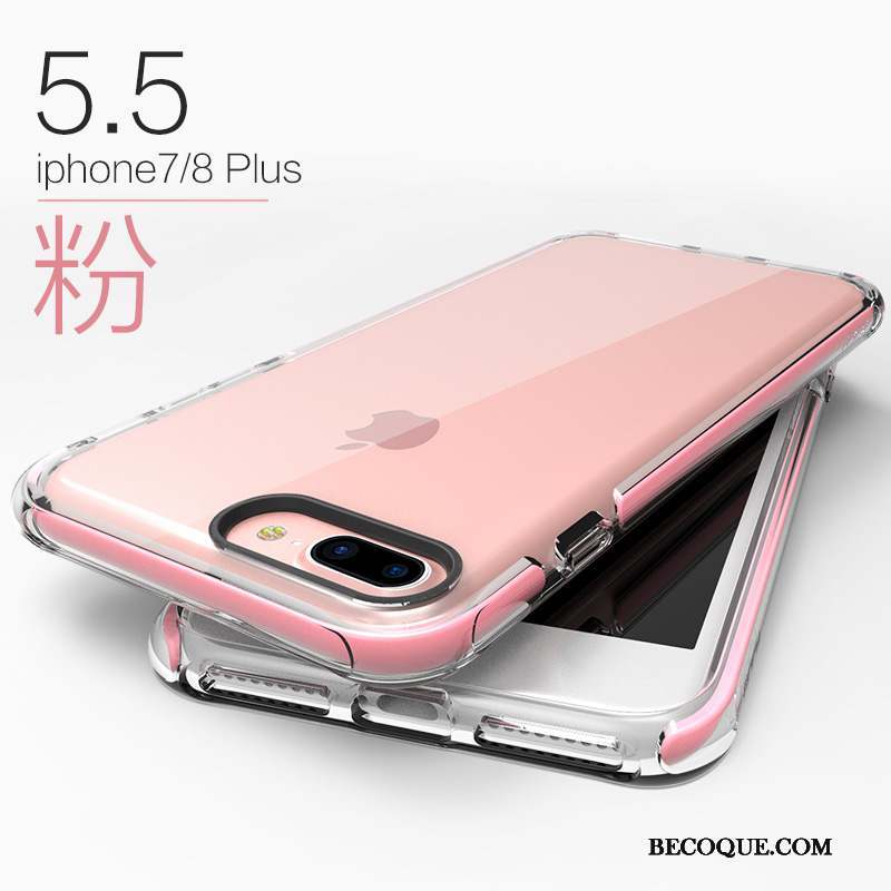 iPhone 8 Plus Nouveau Transparent Silicone Tout Compris Coque De Téléphone Étui