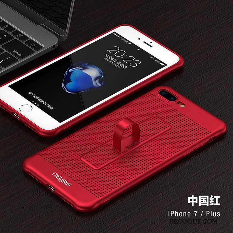 iPhone 8 Plus Ornements Suspendus Étui Coque Rouge De Téléphone Pu