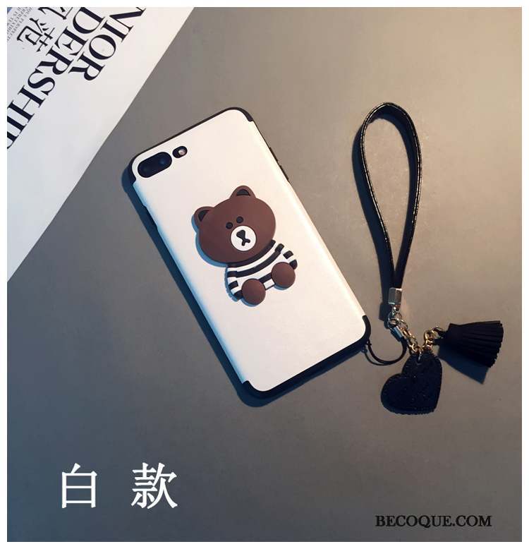 iPhone 8 Plus Ours Charmant Dessin Animé Silicone Coque De Téléphone Amoureux