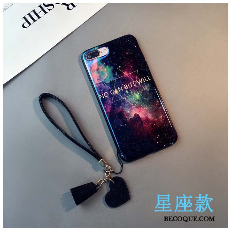 iPhone 8 Plus Personnalité Bleu Coque De Téléphone Constellation Ornements Suspendus Incassable