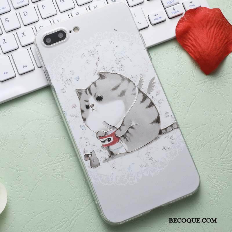 iPhone 8 Plus Rat Original Fluide Doux Chat Coque De Téléphone Net Rouge