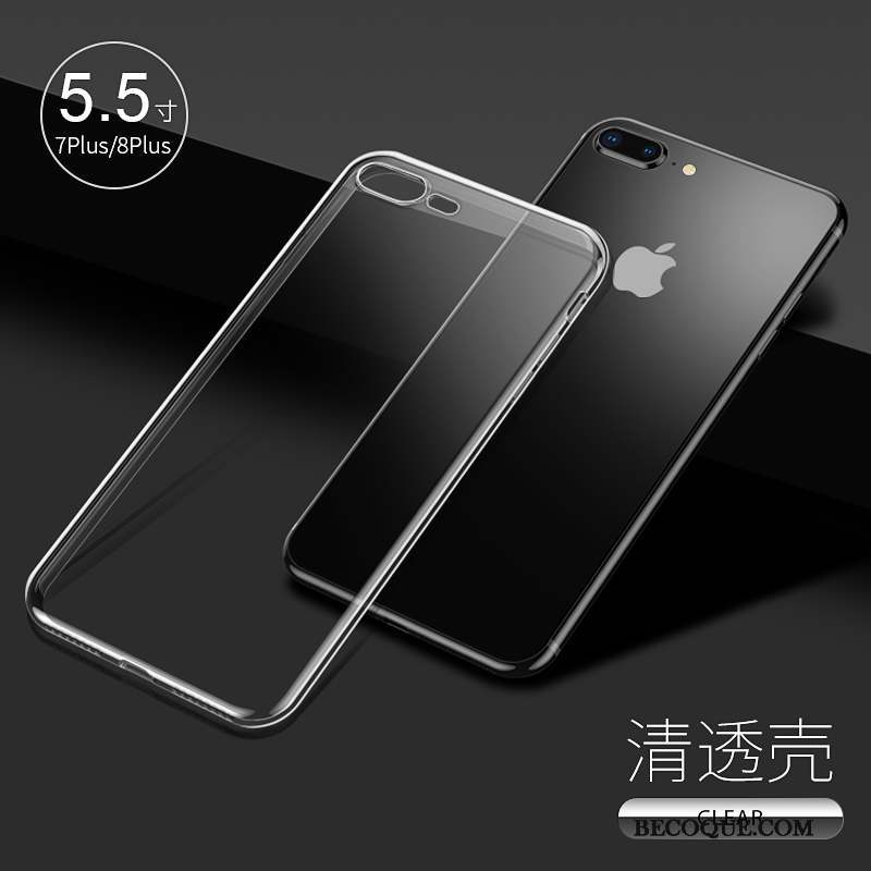 iPhone 8 Plus Silicone Tout Compris Très Mince Transparent Incassable Coque